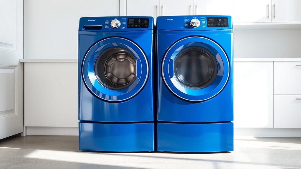 choosing blue laundry appliances