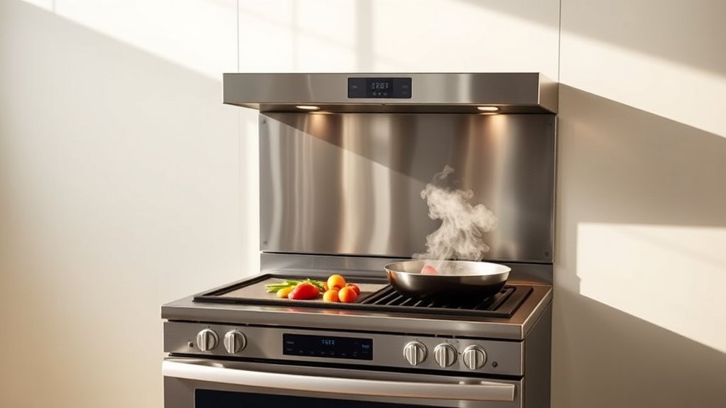 double oven range with griddle