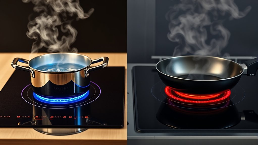 induction heats faster efficiently