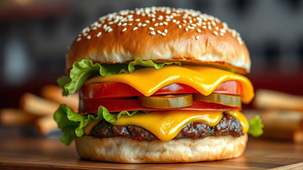 juicy customizable cheeseburger