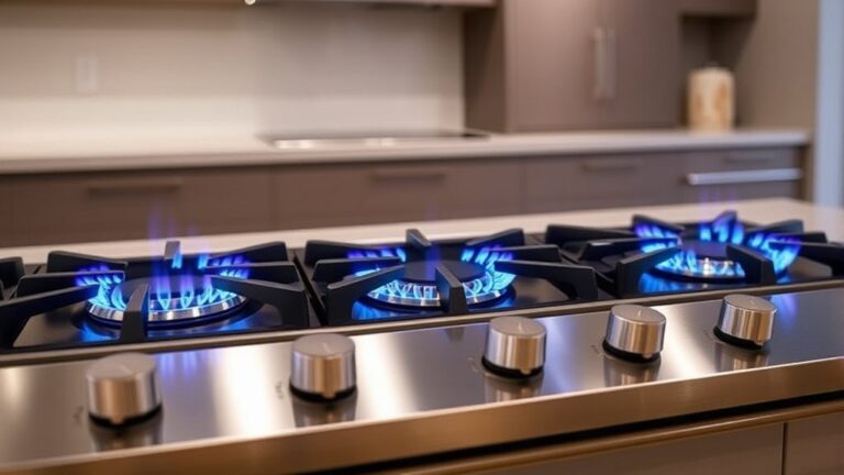 large modern gas stoves