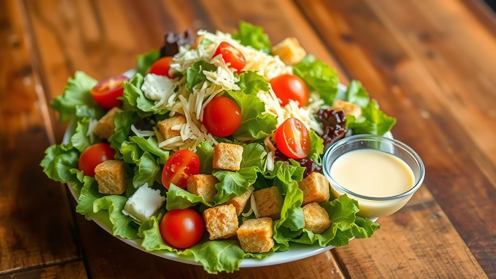 light salads with toppings