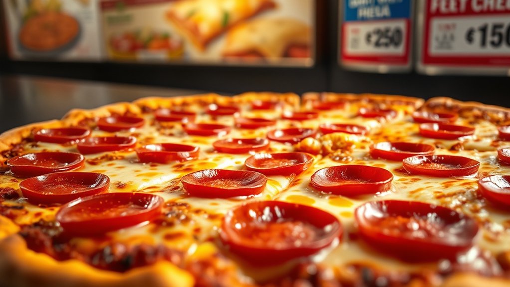 more cheese pepperoni larger